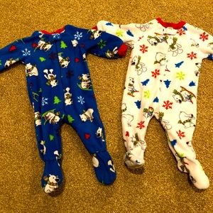 Zip up footie pajamas